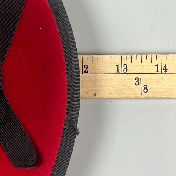 Vintage 1960s Red Wool Felt Hat Geo W Bollman Doeskin Women USA main image 6